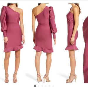 Lulus One Shoulder Asymmetric Dress